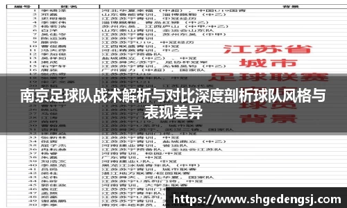 南京足球队战术解析与对比深度剖析球队风格与表现差异